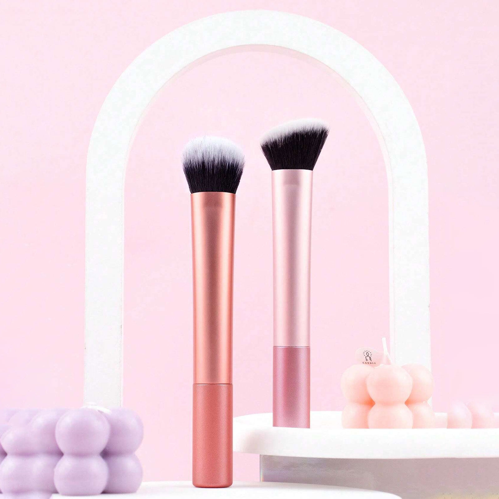 Group Head Brush - 2pcs Blush Brush & Contour Brush