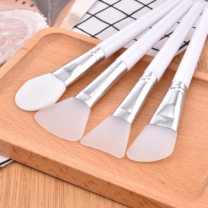 Group Head Brush - 4Pcs/set White Makeup Silicone Facial Mask
