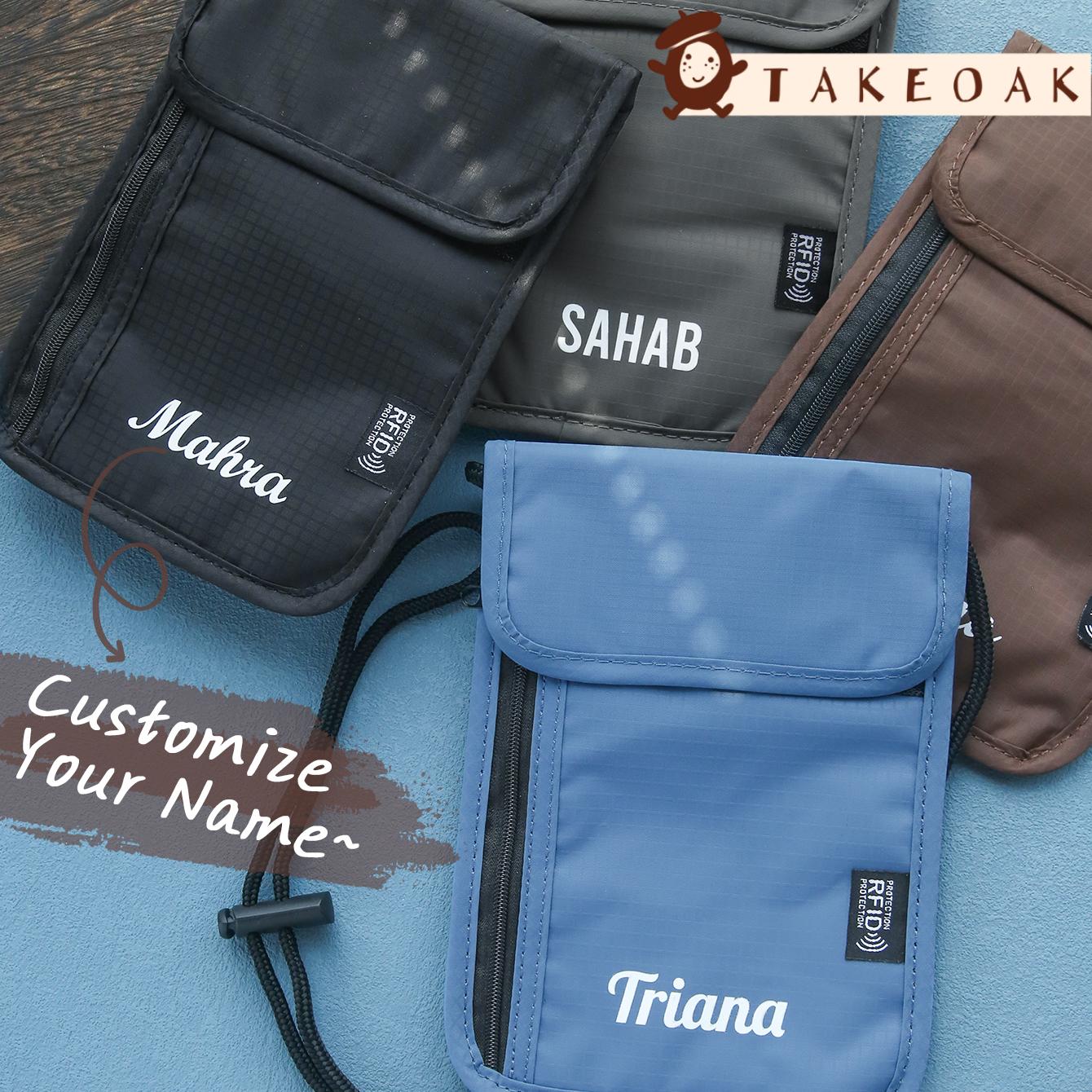 Coffee Equipment Travel Bag - Custom Name RFID Blocking Neck Pouch