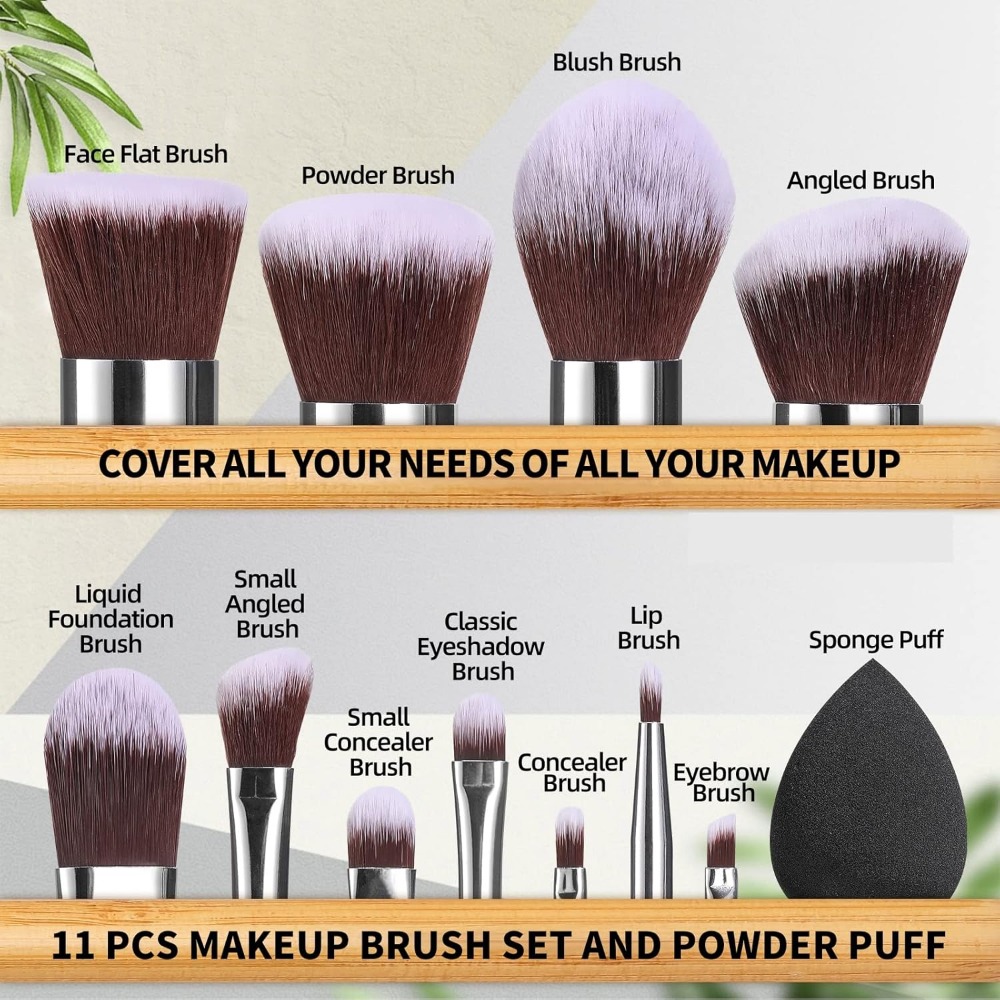 BS-MALL Makeup Brush Set 11Pcs - đánh giá và giá Group Head Brush