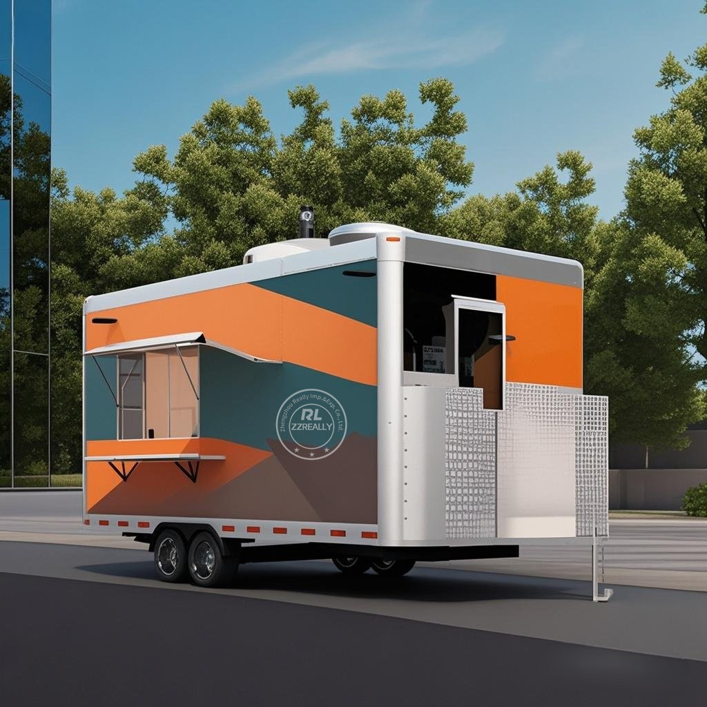 Snack Fast Food Truck Mobile K - đánh giá và giá Mobile Coffee Van Equipment
