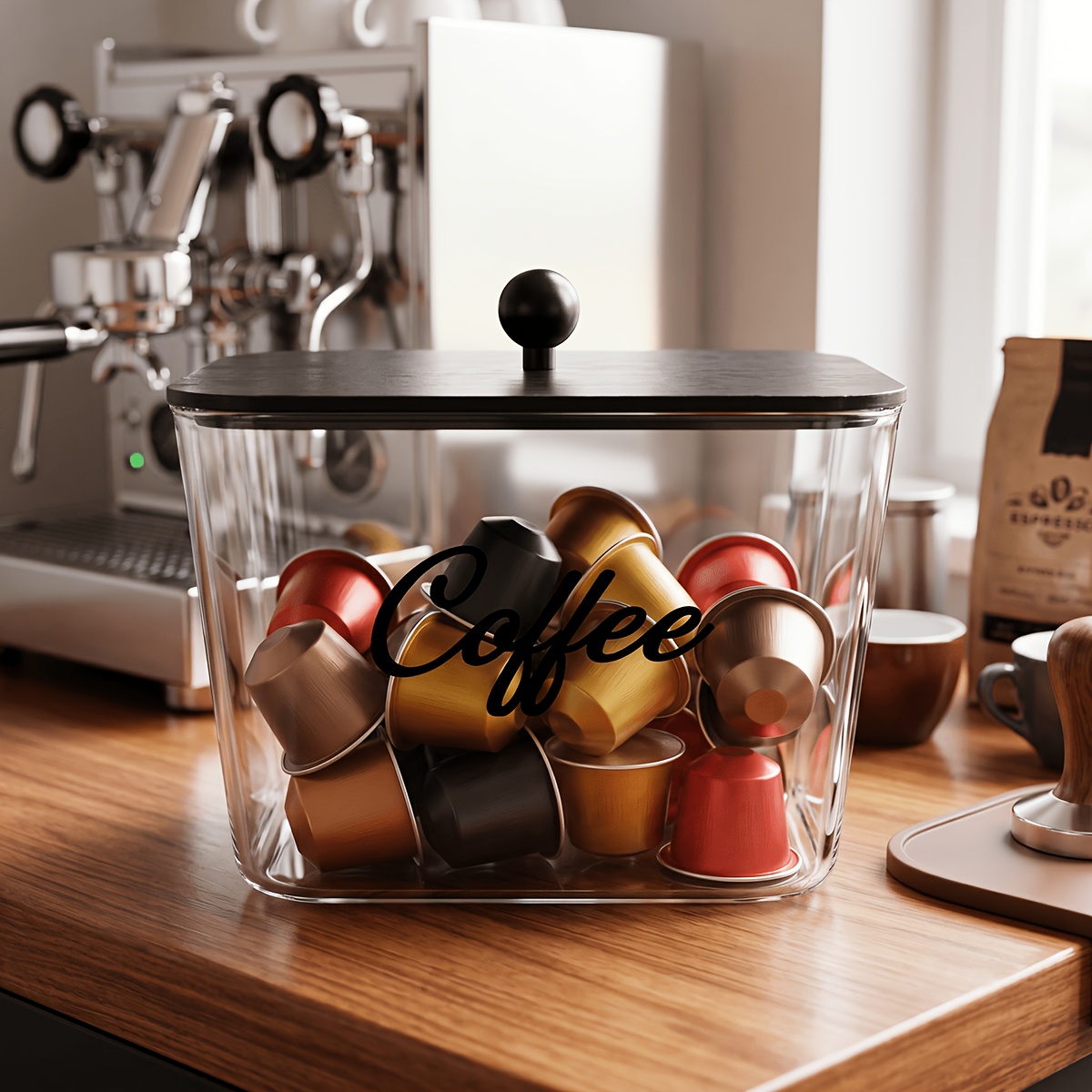 Coffee Pod Holder with Lids Pl - đánh giá và giá Coffee Equipment Organizer