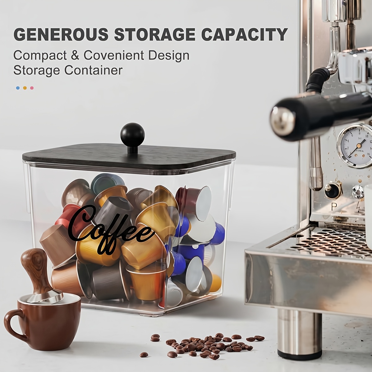 Coffee Pod Holder with Lids Pl - đánh giá và giá Coffee Equipment Organizer