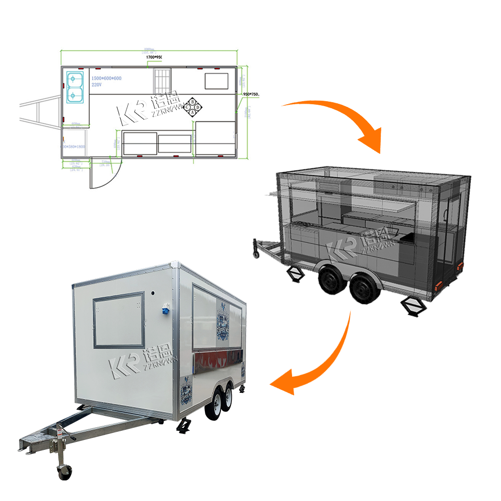 Custom Big Coffee Van Mobile F - đánh giá và giá Mobile Coffee Van Equipment