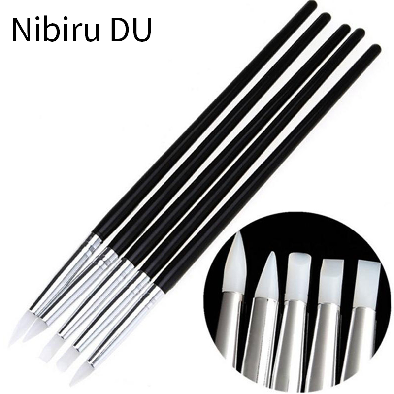 5Pcs Professional Silicone Nai - đánh giá và giá Group Head Brush