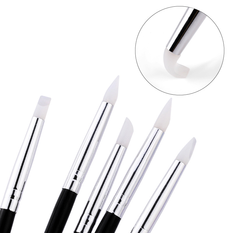 5Pcs Professional Silicone Nai - đánh giá và giá Group Head Brush