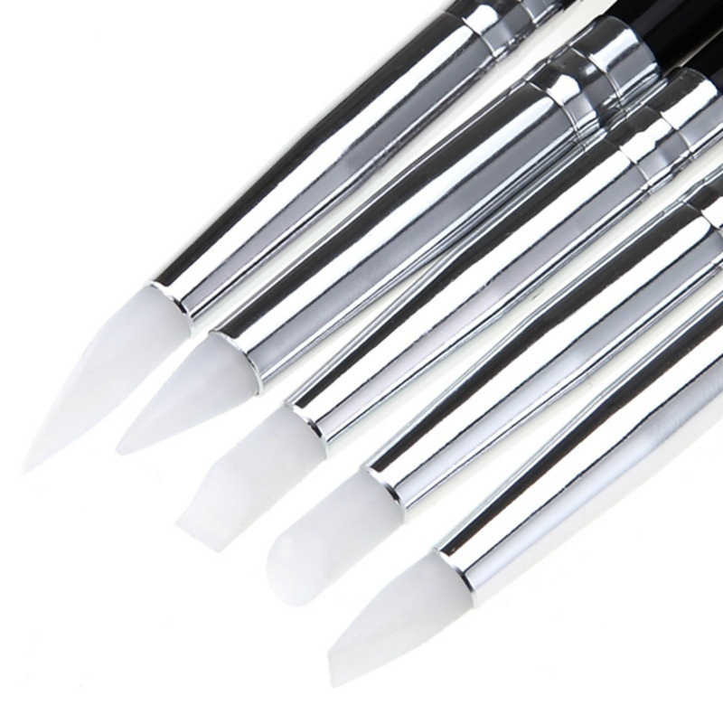5Pcs Professional Silicone Nai - đánh giá và giá Group Head Brush