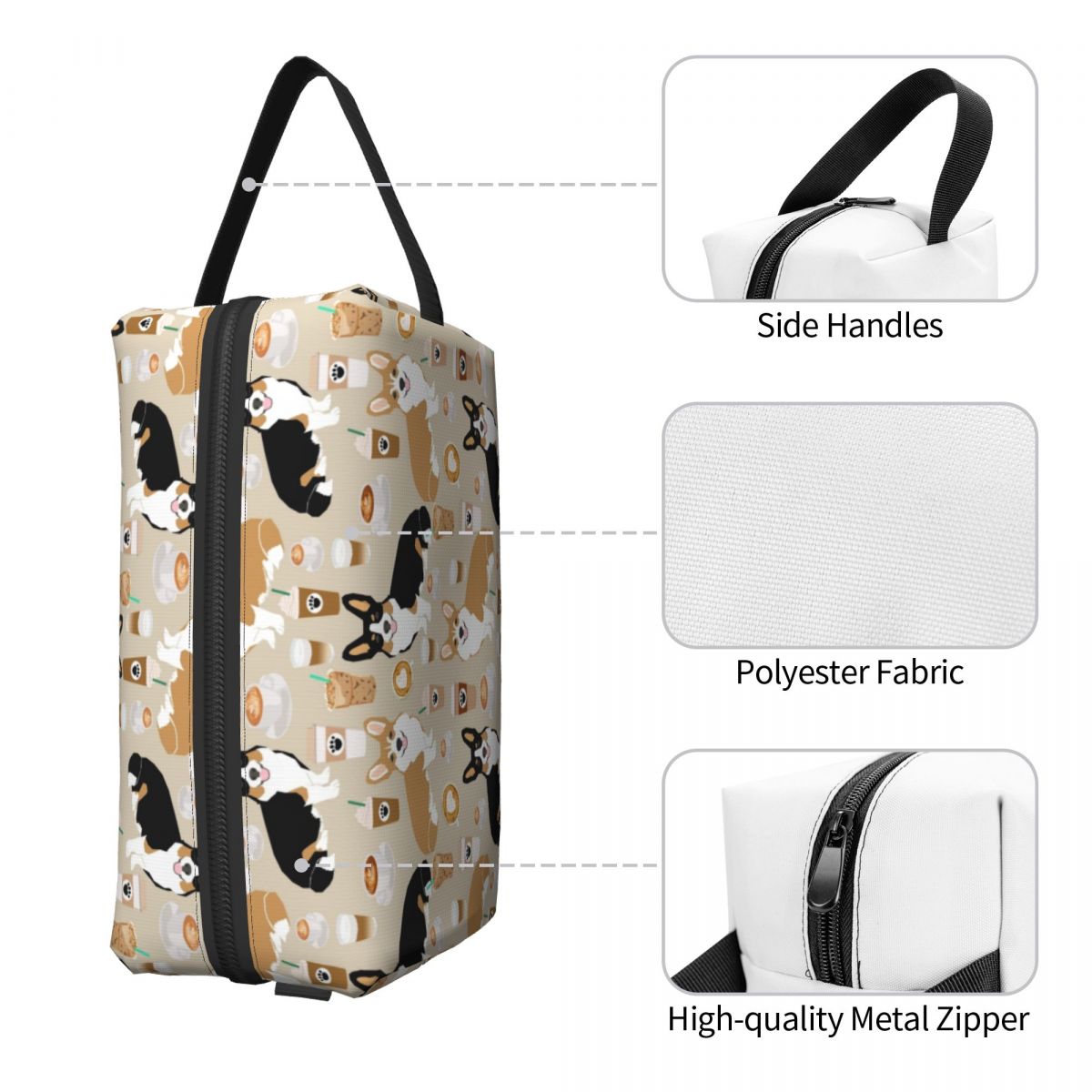 Custom Cute Coffee Welsh Corgi - đánh giá và giá Coffee Equipment Travel Bag