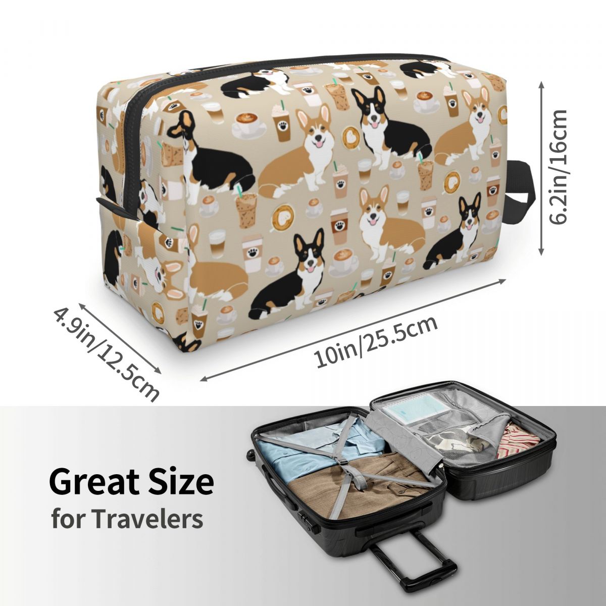 Custom Cute Coffee Welsh Corgi - đánh giá và giá Coffee Equipment Travel Bag