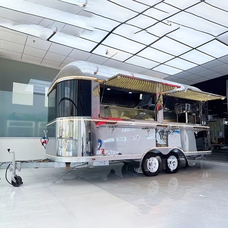 Custom Food Truck Trailer Full - đánh giá và giá Mobile Coffee Van Equipment