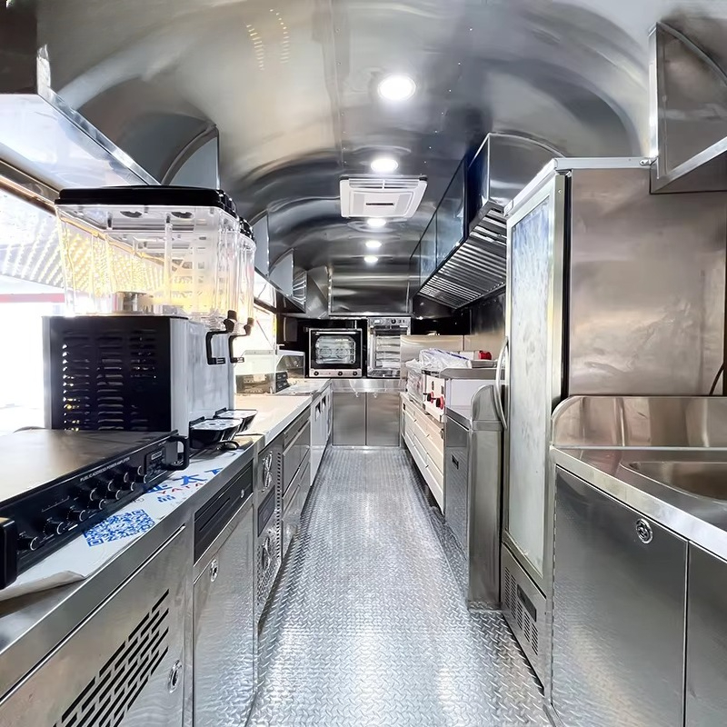 Custom Food Truck Trailer Full - đánh giá và giá Mobile Coffee Van Equipment