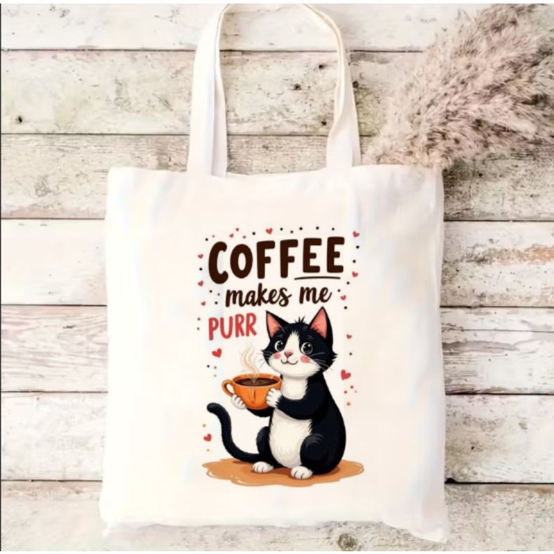 Coffee Cat Canvas Shopping Bag - đánh giá và giá Coffee Equipment Travel Bag