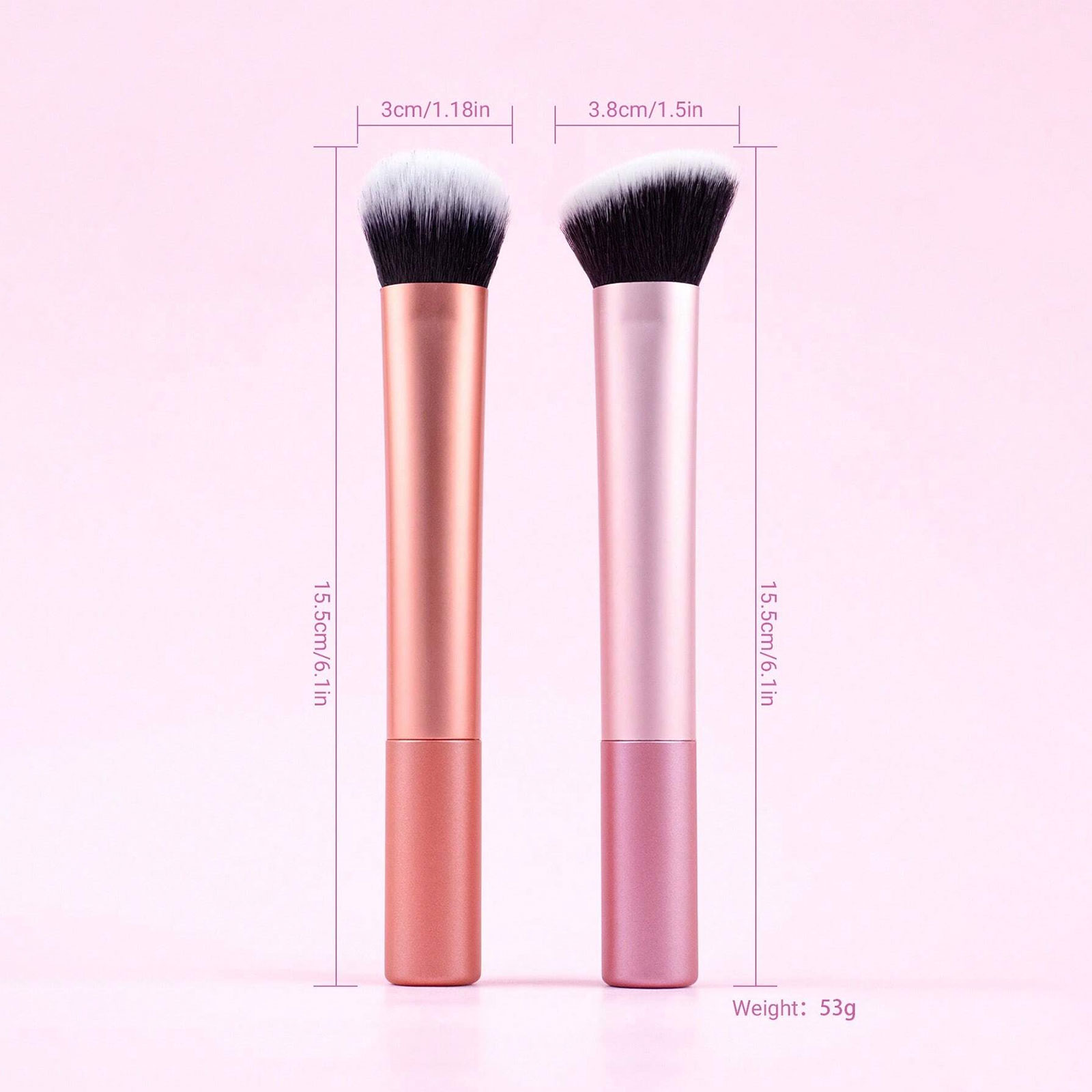 2pcs Blush Brush & Contour Bru - đánh giá và giá Group Head Brush