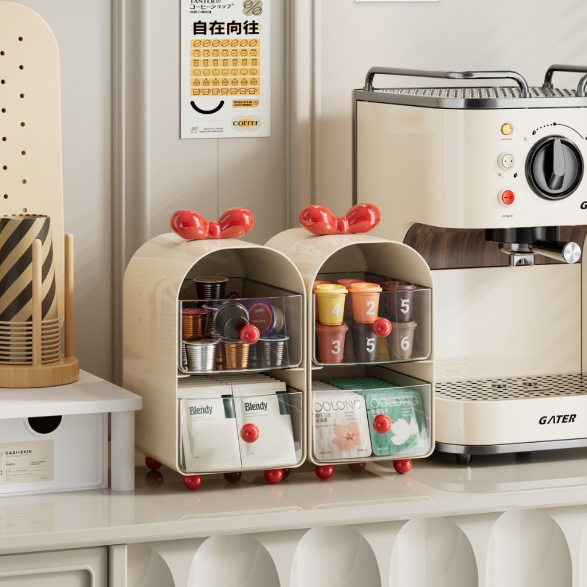 Creamy Coffee Capsule Organize - đánh giá và giá Coffee Equipment Organizer