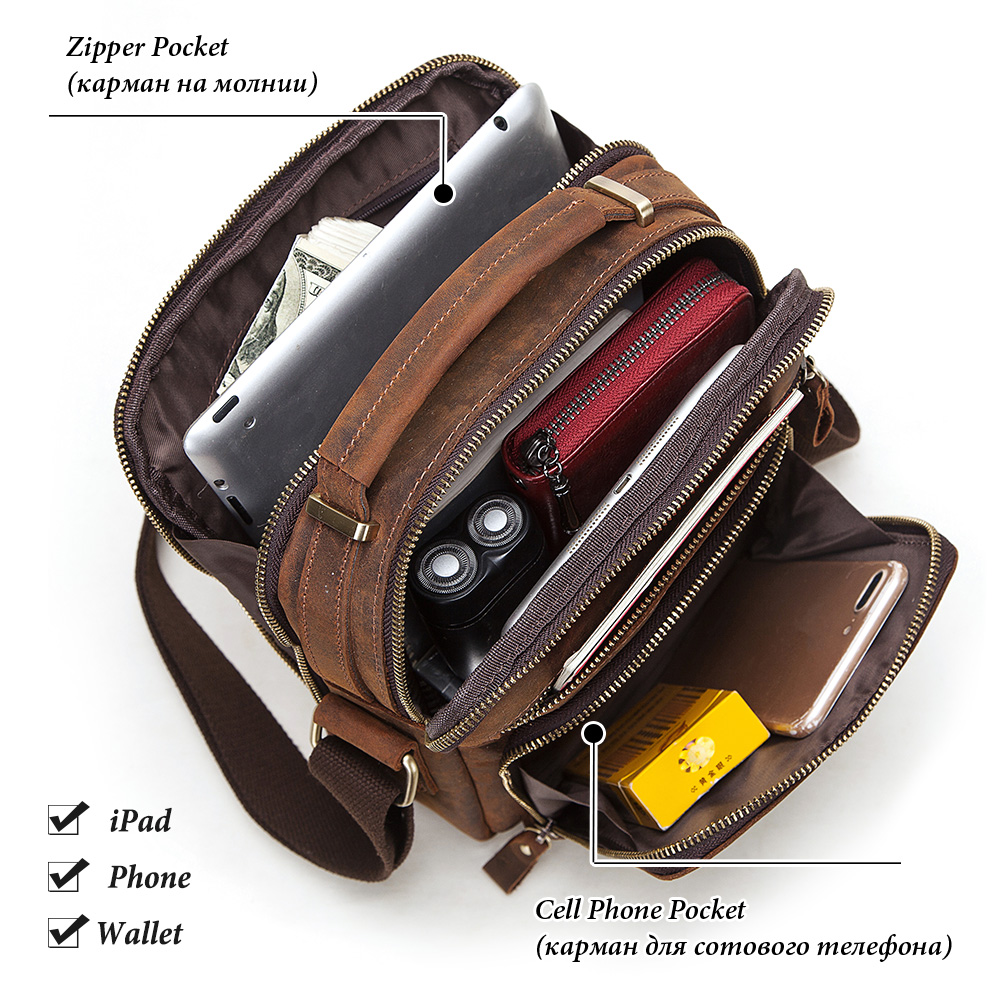 HUMERPAUL Genuine Leather Men' - đánh giá và giá Coffee Equipment Travel Bag