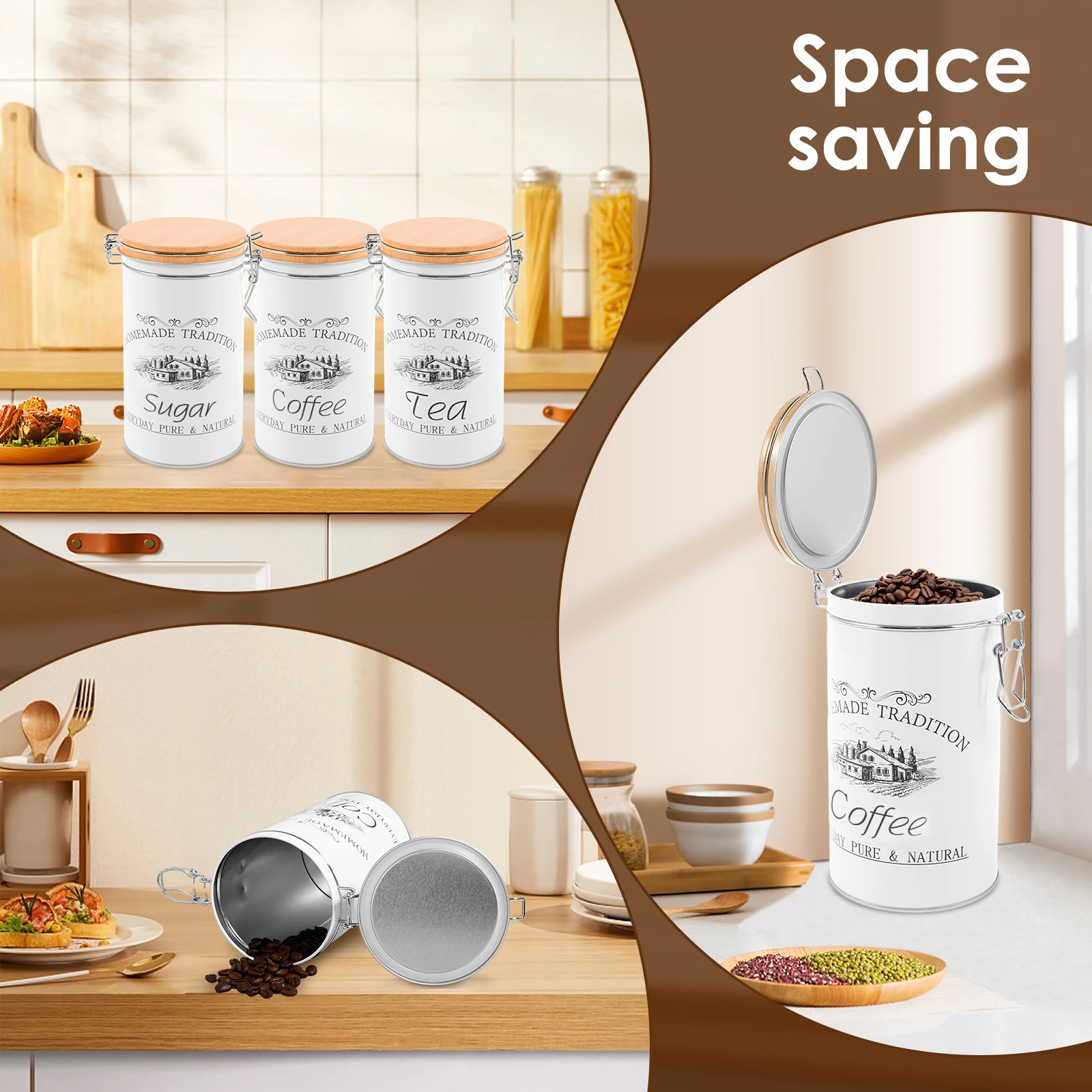 3Pcs/Set Tea Coffee Sugar Cani - đánh giá và giá Coffee Equipment Organizer