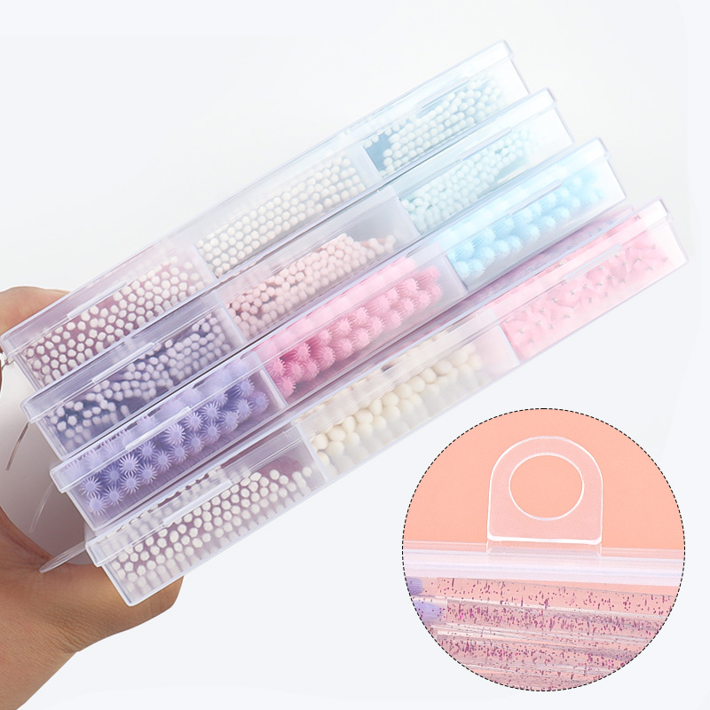 3 Grid Clear Box Macaron Glitt - đánh giá và giá Group Head Brush